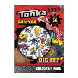 Construction Trucks Tonka Puffy Stickers Colouring Book For Kids to Color with Sticker Trucks
