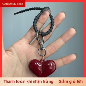 CS Tinh Tế Tính Khí Màu Đỏ Trái Tim Bow Charms Keychain Đa Năng Điện Thoại Mặt Dây Chuyền Thời Trang Ba Lô Treo Trang Trí Phụ Kiện Quà Tặng