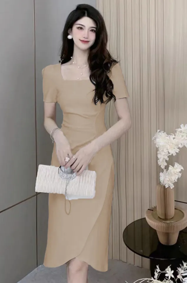 summer beige long fitted dress for women casual plus size cocktail dress formal elegant and classy Short Sleeve Midi Dress Plain Square Neck Dress - Lazada | Lazada PH summer beige long fitted dress for women casual plus size cocktail dress formal elegant and classy Short Sleeve Midi Dress Plain Square Neck Dress - Lazada | Lazada PH