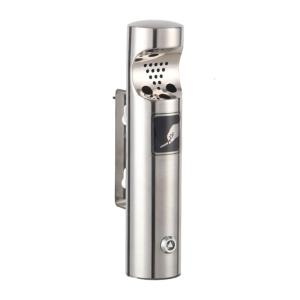 Commercial Outdoor Cigarettes Butt Receptacle Wall Mounted Fireproof Ashtray High Capacity Metal Construction Holders