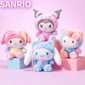 25cm Sanrio Anime Kuromi Toys Kawaii Hello Kitty My Melody Cinnamoroll Plush Soft Stuffed Sanriod Animals Doll Birthday Gift for Girls Kids Boys