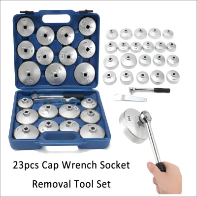 2023 Upgrade 23PCS Oil Filter Cap Removal Wrench Socket Set Ratchet Spanner Cup Type With Portable Storage Case
