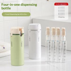 4 In 1 Travel Dispenser Portable Travel Bottles Leak Proof Leakproof Toiletry Container For Perfume Shampoo Conditioner Lotion