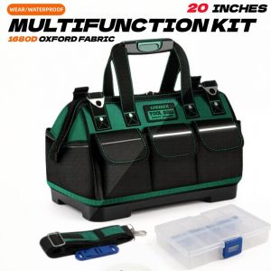 20 Inch Oxford Cloth Multi-function Power Tool Bag Large Zipper Electrician Tool Bag Portable Waterproof Tool box
