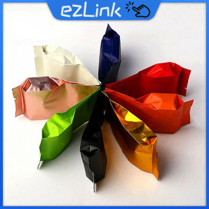 100Pcs Tea Bag Open Top Aluminum Foil Vacuum Food Package Pouch With Dent Tear-off For Packing Tea