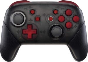 eXtremeRate Red Repair ABXY D-pad ZR ZL L R Keys for Nintendo Switch Pro Controller Glossy DIY Replacement Full Set Buttons with Tools for Nintendo Switch Pro - Controller NOT Included