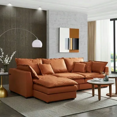 Italian minimalist sailboat sofa living room technology fabric small apartment latex down straight row modern simplicity and quiet wind