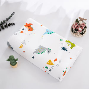pzcf 1PC Pillow Cover Natural Latex Pillowcase Cotton Breathable Baby Pillow Case 27*44cm/30*50cm Cartoon Pattern Home Decoration Kids Pillowcase Childrens Products