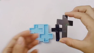 Glossy Light and Shadow Ornaments Silicone Epoxy Keychain Mold DIY Earrings Pendant for Valentines Gift Crafts