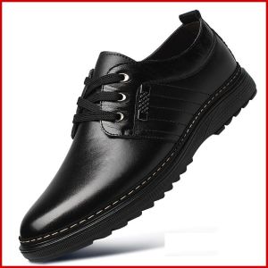 รองเท้าทางการผู้ชายสไตล์เดอร์บี้ หัวกลม ผูกเชือก ทนทาน กันลื่น เหมาะสำหรับงานแต่งงาน ปาร์ตี้ และธุรกิจ
