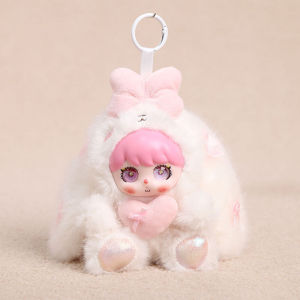 Cute Love Heart Vinyl Rabbit Ear Doll Toy Pendant Keychain Ornaments Backpack Hangings Decoration Gifts