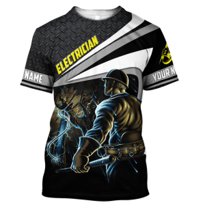 Fashion 3d Print Tshirts For Men Electrician Uniform Leisure O-Neck Oversized T Shirt Vintage Hip Hop Harajuku Short Sleeve Tops