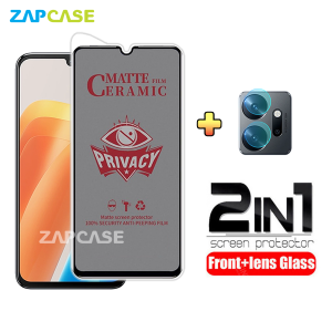 PAKET 2in1 Anti Gores Layar Privacy Infnix Zero 20 Free Tempered Glass Camera Lens