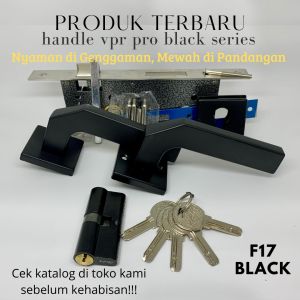 1 SET HANDLE PINTU RUMAH MODEL LEVER LOCK / WARNA HITAM / DESIGN MODERN / LENGKAP TINGGAL PASANG