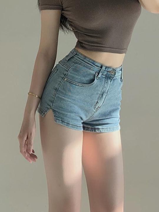 Vintage High Waist Skinny Jean Booty Shorts Womens For Women Rough