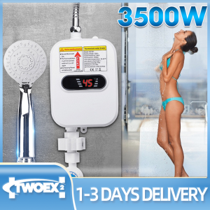 220V Shower Water Heater 3500W Electric Bathroom Instant Shower Heater Set