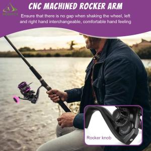 【Local Shipment】 รีลตกปลาโลหะเต็มรูปแบบน้ำหนักเบาแบบสปินนิ่งพร้อมรอกโลหะสำหรับตกปลาในน้ำจืดและน้ำเค็ม