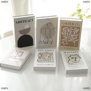 CANAMEK Open Luxury Fake Book Storage Box Home Decor Fashion Paris Decorative Books Interior Decoration Coffee Table Bedroom Ornaments