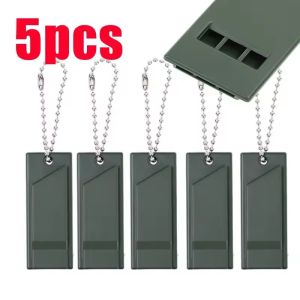 5PCS 3-Frequency Whistle High Decibel Survival Portable Outdoor Multiple Audio Whistle Camping Emergency Hiking EDC Tools