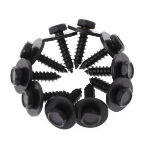 10 pcs 4.8x16mm Vít tự khoan Captive lỏng Máy giặt 8mm Hex cho đầu màu đen