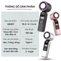 Quạt Sò Lạnh Mini Cầm Tay Tích Điện 100 Mức Gió, Pin 4000mAh, Có Sò Lạnh, Màn Hình Led, Gấp Xoay Tiện Lợi, Đèn Pin,Tặng Kèm Dây Đeo. 