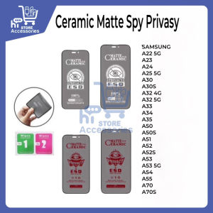 For Type HP Samsung A26 A36 A56 A22 A23 A24 A25 A30 A30S A32 A33 A34 A35 A50 A50S A51 A52 A52S A53 A54 A55 A70 A70S 4G 5G | Tempered Ceramic Film Spy Privacy Matte TG Anti Gores Pelindung Layar Handphone Dove
