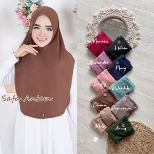 Bergo Safa Antem Hijab Instan Jersey Premium Terbaru 2024 Kekinian Viral | Kerudung Langsung Pakai Model Terbaru dewasa