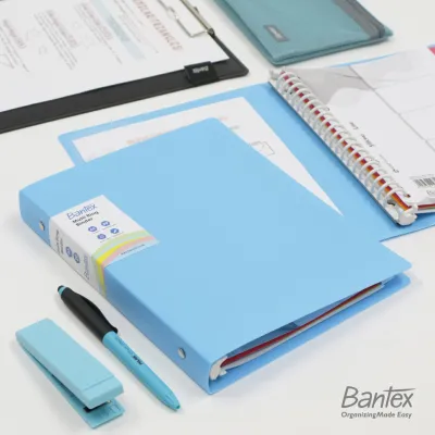 Bantex A5 Trendy Multi Ring Binder 20 Hole Sky Blue 3124 23