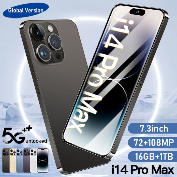 New Phone i14 Pro Max Smartphone Ori Big Sale 7.3 inch HD Handphone 5G ...