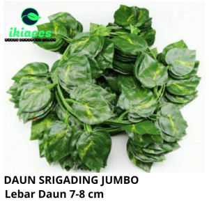 Daun Rambat Plastik Srigading Jumbo Daun Pastik Bunga Plastik Daun Artificial Tanaman Hias Daun Dekorasi Rumah Tanaman Artificial