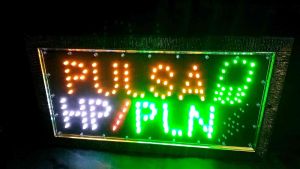 Lampu PULSA HP PLN bergambar HP dan Listrik