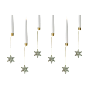 6 Divisions Celebratory Unlit Waxlights Plastic Inside Christmas Decorations For Kids