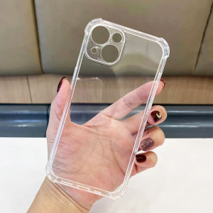 Klasik Anti-jatuh Kantong Udara Transparan Tebal Soft Phone Case For iPhone 17 16 15 14 Pro Max Plus 13 12 11 Pro Max Mini X XR XS Max 8 + 7 Plus Simple Clear Silicone TPU Shockproof Phone Cover Casing Skin