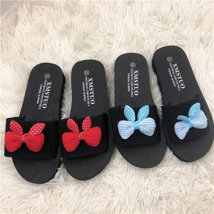 MANXIXI Dép Xăng Đan Đế Xuồng Đẹp 1.18 Inch Dép Bệt Đế Bằng Cao Su Phủ Hình Bướm Đế Bằng Chắc Chắn Cho Nữ (Cỡ 35-40)