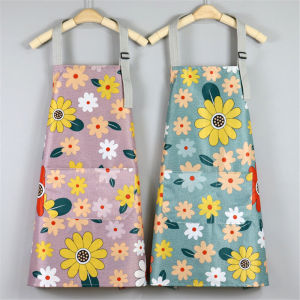 kangle ผ้ากันเปื้อนเชฟปรับได้ ผ้ากันเปื้อนสำหรับสุภาพสตรี ผ้ากันเปื้อนลายดอกไม้ ทนต่อสิ่งสกปรก กันน้ำและกันน้ำมัน（✨2-3 days delivery）เปิดฤดูกาลเรียน ของขวัญสำหรับนักเรียน