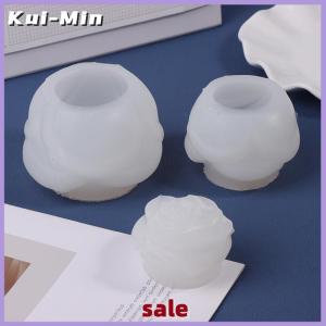 Kui-Min แม่พิมพ์ซิลิโคนสำหรับเทียนรูปดอกโบตั๋น3D แม่พิมพ์ทำสบู่ยิปซั่มเรซินเครื่องมืออบเค้กช็อคโกแลตแบบทำมือเป็นของขวัญแต่งงาน