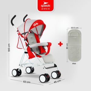 SPEEDS Stroller Kereta Dorong Bayi Anak Lipat Traveling Premium Portabel Bayi Newborn Baby Stroller Full Cover 073-10