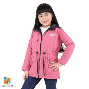 Catenzo Junior CDG 127 - Jaket Parasut Lengan Panjang Anak Perempuan Warna Pink