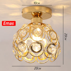 Lampu Kristal Plafon Rumah Lampu Ceiling Lampu Kristal Kotak Modern Crystal Round Ceiling Lampu Lampu Kristal Kanopi COD Pengiriman Cepat  Lampu Hias Gantung Minimalis / Lampu Hias kristal
