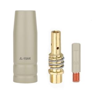 3Pieces 15AK European Welding Nozzle Attachments Offering Superior Conductivity Wear Resistance for Manufacturing Needs