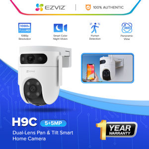 Ezviz H9c 5MP Outdoor Pan & Tilt Wi-Fi Camera Night Vision 360° Coverage Auto-Tracking Weatherproof Design Wireless Home Security IP Camera