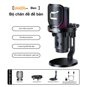 COMICA Ejoy Uni Pro USB không dây Microphone với bộ thu USB-C RGB condenser một phím giảm tiếng ồn Microphone cho streaming/podcasting/ghi âm giọng hát TAP-to-chơi game yên tĩnh mic cho ps5/PC/máy tính/điện thoại