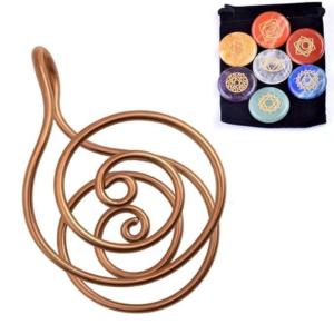 twist Copper Palm ringing/Cuff Reiki Energy Adjustable Yoga & Meditation Bracelet bohemian Spiritual Accessories for Daily Wear (Healers & Fashion Women)