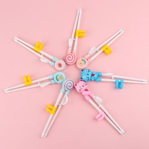 Children Training Learning Chopsticks Cartoon Baby Exercise Chopsticks Baby Safty Learning Chopsticks Kids Auxiliary Tableware