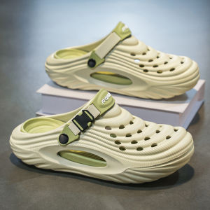 Terompah EVA Pasangan Tidak Licin Tahan Haus Tapak Elastik Lembut Meningkatkan Ketinggian Kasut Luar Kasual Mudah Untuk Lelaki Sandal