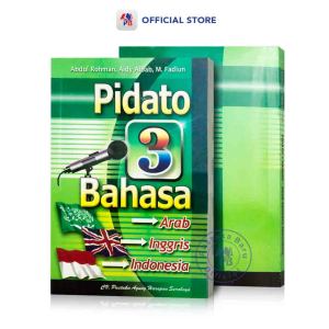 Buku Pidato 3 Bahasa Arab Inggris Indonesia Kertas CD Buram / Pah