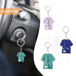 【PCWFKef】 Chic Nha Sĩ Trang Phục Mặt Dây Chuyền Keychain Bác Sĩ Y Tá Theo Chủ Đề 2D Phẳng Acrylic Trang Trí Quyến Rũ Túi Treo Trang Trí Quà Tặng