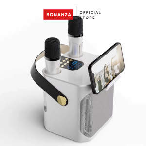 KOLEER Speaker 2 Mic Bluetooth Karaoke Set Lengkap Home TV Full Bass