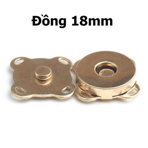 Nút Nam Châm Tròn Khâu Tay Size 18mm Màu Vàng Và Bạc Phụ Kiện May Vá Nút Tròn Hít May Đồ Tiện Lợi