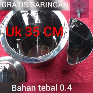 TERLARIS!!!Dandang Mie ayam 35 cm/Panci mie ayam/uk lingkaran 35 cm/BAHAN TEBAL/GRATIS SARINGAN